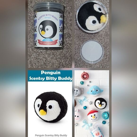 Scentsy Penguin Bitty Buddy Very Merry Cranberry New - Picture 1 of 7